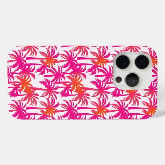 Neon Roze Sinaasappel Palmboom Ibiza Case-Mate iPhone Case (Achterkant (horizontaal))