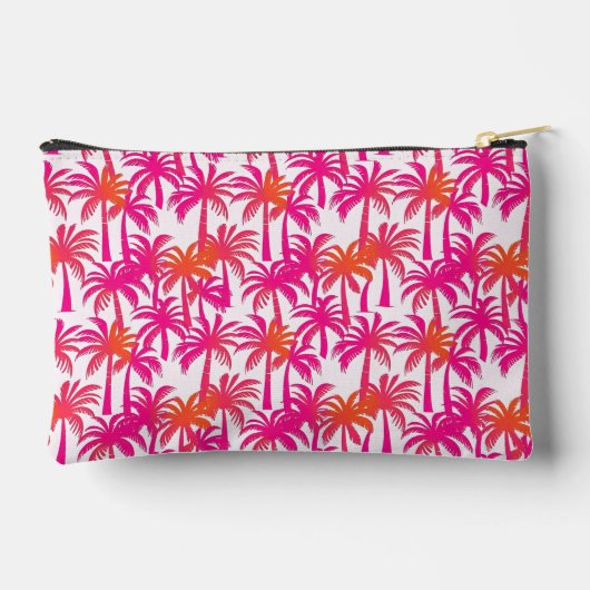 Neon Roze Sinaasappel Palmboom Ibiza Monogram Etui (Achterkant)