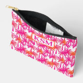 Neon Roze Sinaasappel Palmboom Ibiza Monogram Etui (Open)