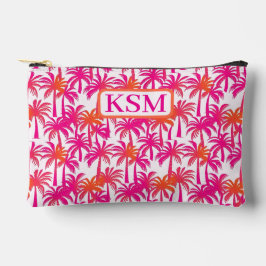 Neon Roze Sinaasappel Palmboom Ibiza Monogram Etui