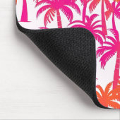 Neon Roze Sinaasappel Palmboom Ibiza Muismat (Hoek)