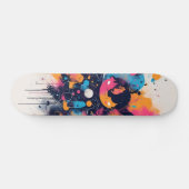 Neon Roze Skateboard, Glow-in-the-Dark Skateboard, Persoonlijk Skateboard (Horizontaal)