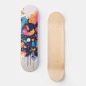 Neon Roze Skateboard, Glow-in-the-Dark Skateboard, Persoonlijk Skateboard (Voorkant)