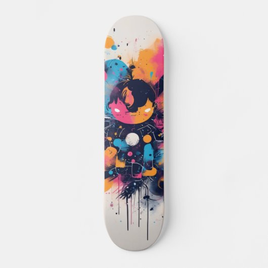 Neon Roze Skateboard, Glow-in-the-Dark Skateboard, Persoonlijk Skateboard (Voorkant)
