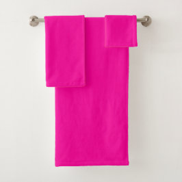 Neon Roze Solid Color Bad Handdoek