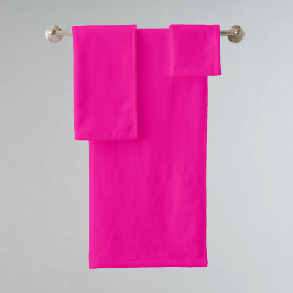 Neon Roze Solid Color Bad Handdoek