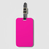 Neon Roze Solid Color Bagagelabel (Voorkant (verticaal))
