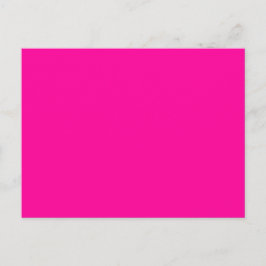 Neon Roze Solid Color Briefkaart