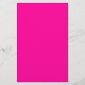 Neon Roze Solid Color Briefpapier (Voorkant)