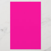 Neon Roze Solid Color Briefpapier (Achterkant)