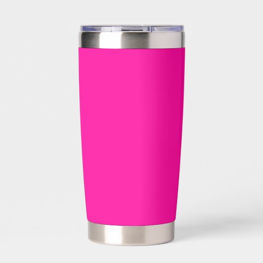 Neon Roze Solid Color Geïsoleerde Drinkbeker (Voorkant)