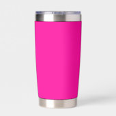 Neon Roze Solid Color Geïsoleerde Drinkbeker (Achterkant)