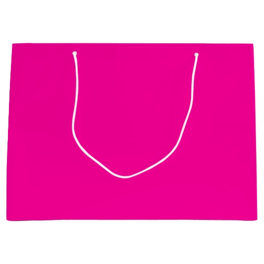 Neon Roze Solid Color Groot Cadeauzakje (Voorkant)
