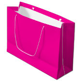 Neon Roze Solid Color Groot Cadeauzakje (Voorkant Gekanteld)