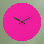 Neon Roze Solid Color Grote Klok<br><div class="desc">Neon Roze Solid Color</div>