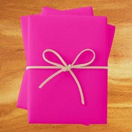 Neon Roze Solid Color Inpakpapier Vel