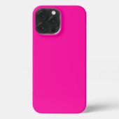Neon Roze Solid Color iPhone Hoesje (Achterkant)