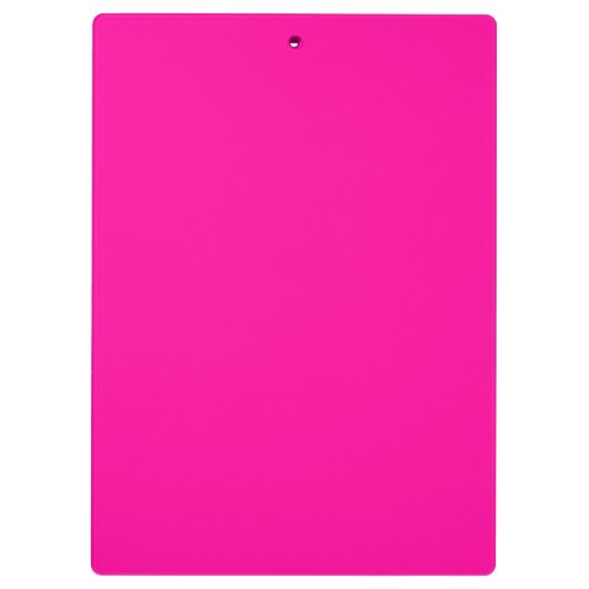 Neon Roze Solid Color Klembord (Achterkant)