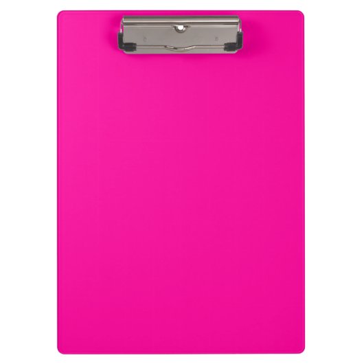 Neon Roze Solid Color Klembord (Voorkant)