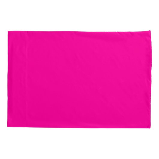 Neon Roze Solid Color Kussensloop (Achterkant)