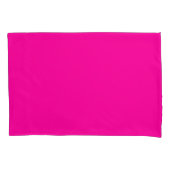 Neon Roze Solid Color Kussensloop (Voorkant)