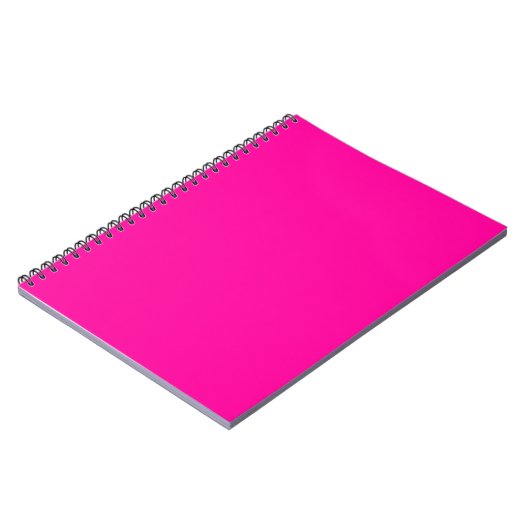Neon Roze Solid Color Notitieboek (Linkerzijde)