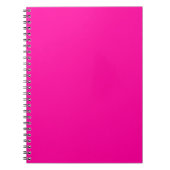 Neon Roze Solid Color Notitieboek (Voorkant)