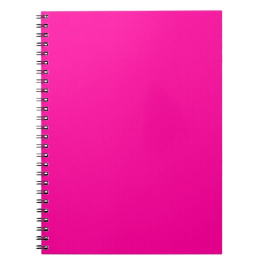 Neon Roze Solid Color Notitieboek (Voorkant)