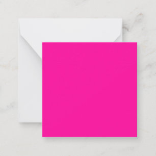 Neon Roze Solid Color Notitiekaartje