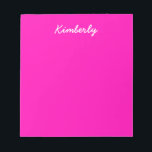 Neon Roze Solid Color past deze aan Notitieblok<br><div class="desc">Dit product is voorzien van Neon Pink, een zeer heldere, levendige roze kleur. Pas dit product eenvoudig aan met uw eigen tekst, afbeelding of foto.</div>