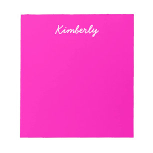 Neon Roze Solid Color past deze aan Notitieblok
