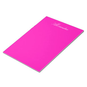Neon Roze Solid Color past deze aan Notitieblok