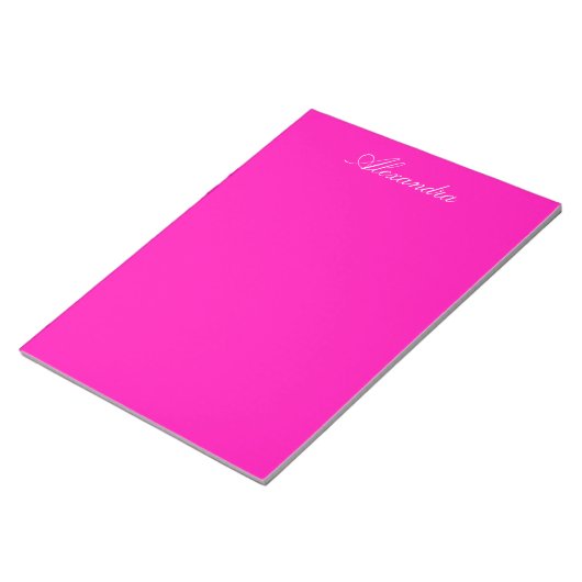 Neon Roze Solid Color past deze aan Notitieblok (Schuin)
