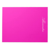 Neon Roze Solid Color past deze aan Notitieblok (Voorkant)