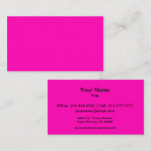 Neon Roze Solid Color past deze aan Visitekaartje (Voorkant / Achterkant)