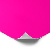 Neon Roze Solid Color Poster (Hoek)