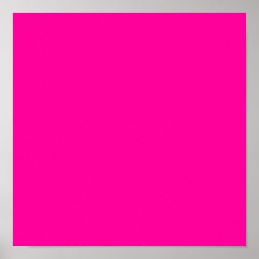 Neon Roze Solid Color Poster (Voorkant)
