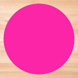 Neon Roze Solid Color Ronde Kartonnen Onderzetter