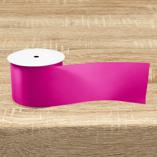 Neon Roze Solid Color Satijnen Lint
