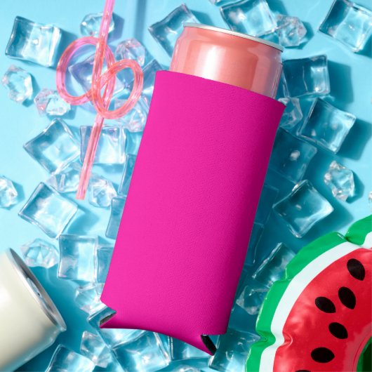 Neon Roze Solid Color Seltzer Blikjeskoeler (Insitu Zomer)