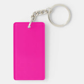 Neon Roze Solid Color Sleutelhanger (achterkant)