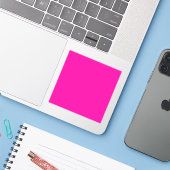 Neon Roze Solid Color Sticker (Laptop met iPhone)