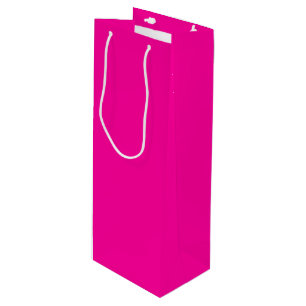 Neon Roze Solid Color Wijn Cadeautas