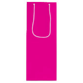 Neon Roze Solid Color Wijn Cadeautas (Voorkant)