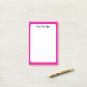 Neon Roze Stevige Kleur douane Post-it® Notes (Op bureau)