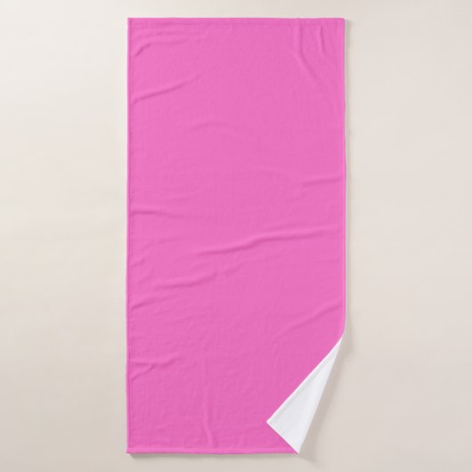 Neon Roze Stevige Kleur | Klassiek Badhanddoek (Badhanddoek)