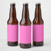 Neon Roze Stevige Kleur | Klassiek Bier Etiket (Flessen)
