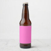 Neon Roze Stevige Kleur | Klassiek Bier Etiket (Voorkant)