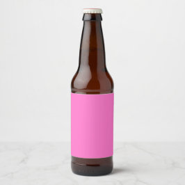 Neon Roze Stevige Kleur | Klassiek Bier Etiket