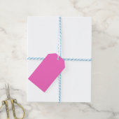 Neon Roze Stevige Kleur | Klassiek Cadeaulabel (Met Touw)